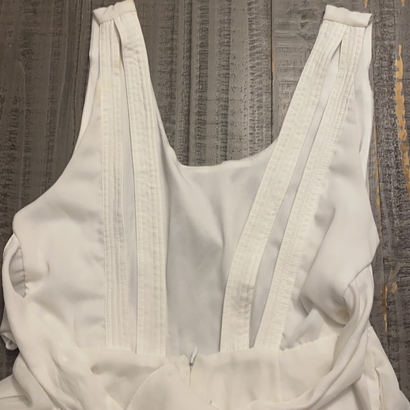 White romper with bow in back - Picture 3 of 5